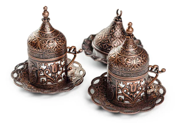 Türk kahvesi beyaz arka plan üzerinde izole 