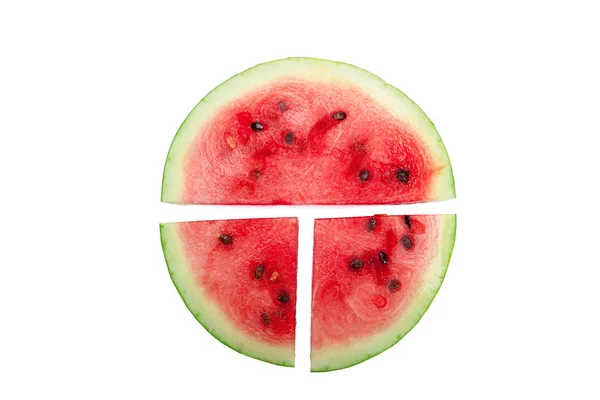 Slice Watermelon White Background — Stock Photo, Image