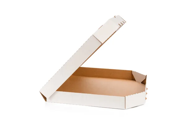 Коробка Піци Ізольована Білому Тлі — стокове фото