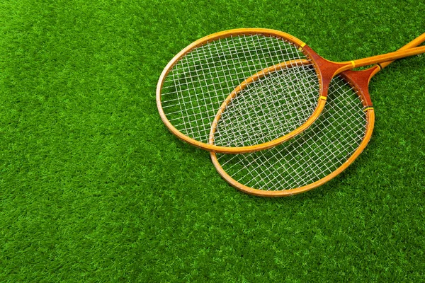 Bádminton Sobre Hierba Vista Cerca — Foto de Stock