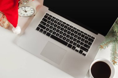 Düz yatıyordu Noel dekorasyonu Ofis İşyeri