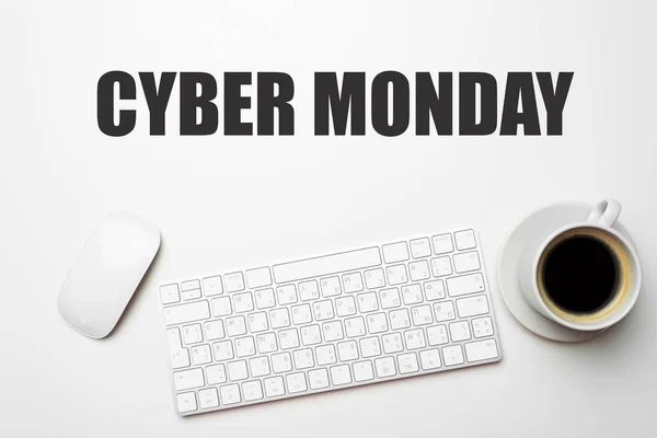 Cyber Monday Sign Computer — Stock Photo, Image