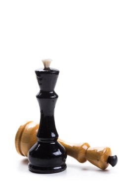 Satranç beyaz arkaplanda izole edildi