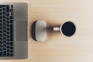 Üstten Görünüm office Resepsiyon mockup