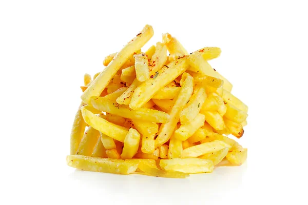 Haufen Pommes Isoliert Auf Weiß — Stockfoto