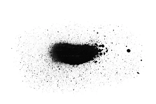 Schwarze Sprühfarbe Auf Weißem Papier — Stockfoto