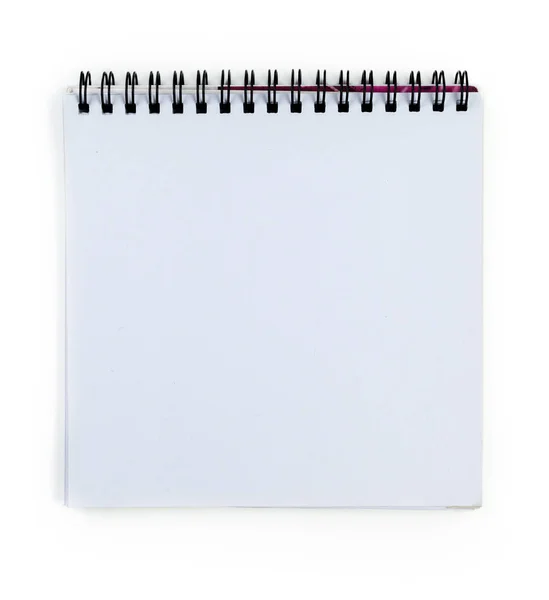 Caderno Isolado Fundo Branco — Fotografia de Stock