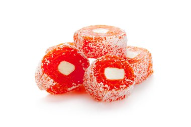 beyaz izole lezzetli oryantal tatlılar