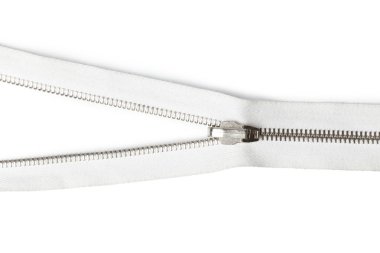 fermuar beyaz arkaplanda izole edildi