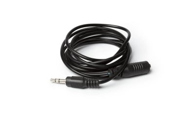 Siyah aux tel üzerinde beyaz izole