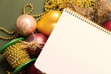 Tebrik kartı Noel süslemeleri ile alay etmek yukarıya