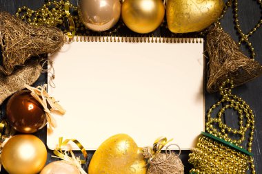 Tebrik kartı Noel süslemeleri ile alay etmek yukarıya