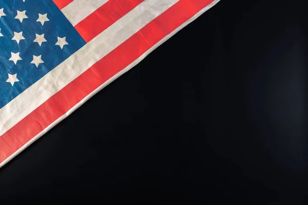 Bandeira Americana Fundo Escuro — Fotografia de Stock