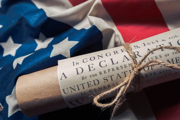 United States Declaration Independence Betsy Ross Flag — Stock Photo, Image