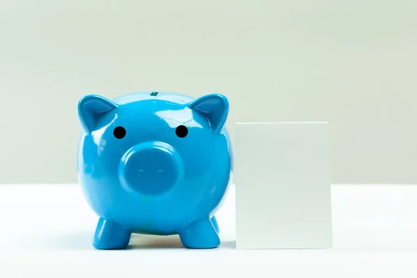 Blue piggy bank or money box