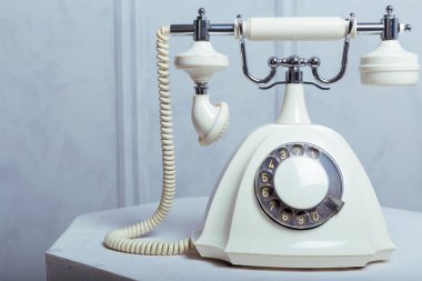 Retro telefon yakın çekim 