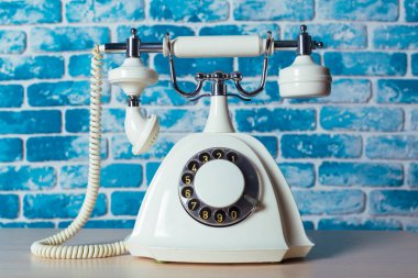 Retro telefon yakın çekim 