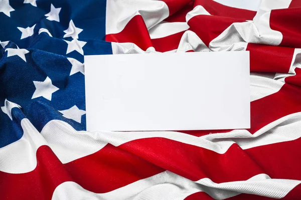 American Flag and blank paper
