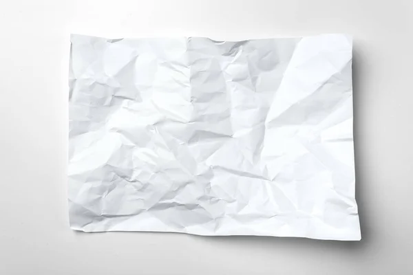 Buruşuk Kağıt Üzerinde Beyaz — Stok fotoğraf