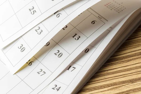 Calendario Sobre Mesa — Foto de Stock