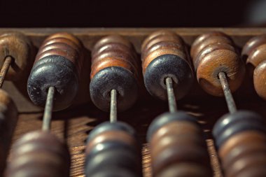 Vintage abacus yakın çekim 
