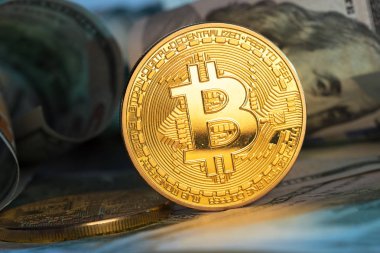 Bitcoin para kavramı yakın çekim 