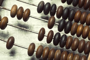 Vintage abacus yakın çekim 