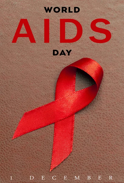 Κορδέλα Σύμβολο Της Ευαισθητοποίησης Του Aids — Φωτογραφία Αρχείου