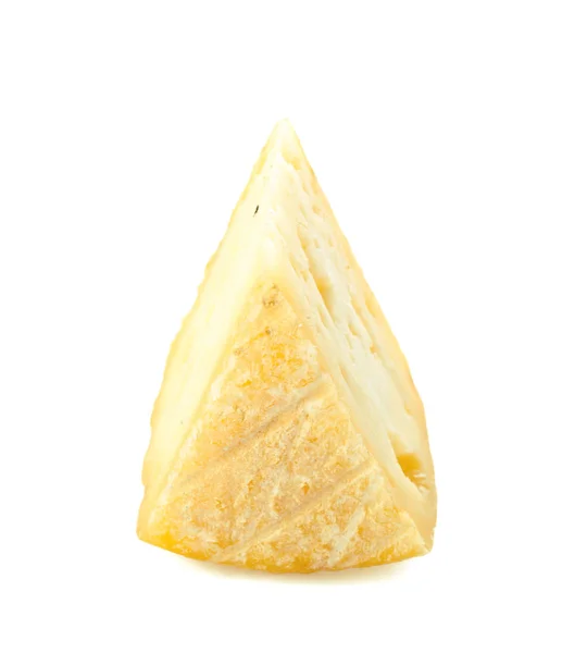 Сыр Изолирован Белый Крупным Планом — стоковое фото