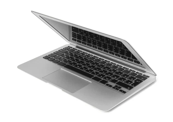 Laptop Isoliert Auf Weiß Nahaufnahme — Stockfoto