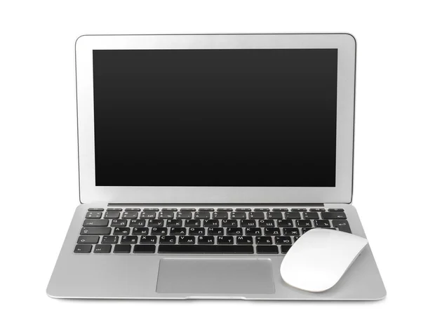 Laptop Isoliert Auf Weiß Nahaufnahme — Stockfoto