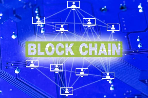 Blockchain Kryptowährungskonzept — Stockfoto