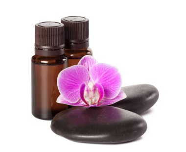 Zen stone ve orkide. Spa konsept