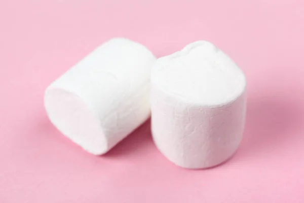 Marshmallow Blanco Esponjoso Cerca — Foto de Stock