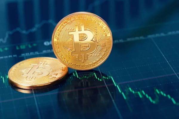 Bitcoin Money Close — Stock Photo, Image