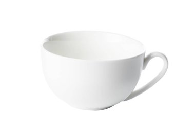 beyaz izole çay kupa