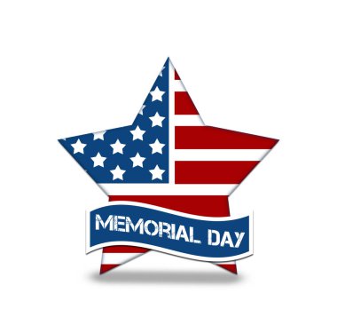 Memorial Day, holiday on background clipart