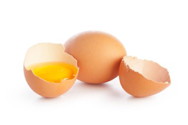 Beyaz arkaplanda yumurta