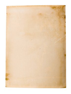 Beyaz arkaplan üzerine eski kağıt.