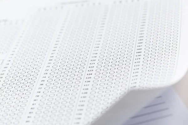 Test Score Sheet Answers — Stock Photo, Image