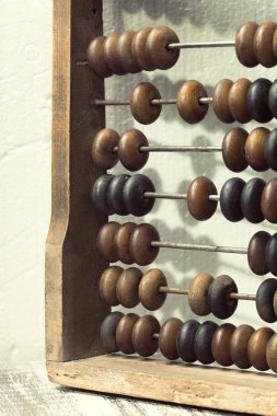 Vintage abacus yakın çekim 