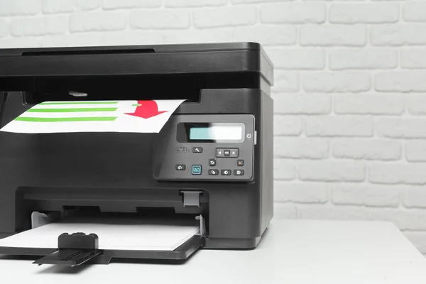 Printer Table Close — Stock Photo, Image