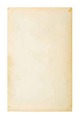 Beyaz arkaplan üzerine eski kağıt