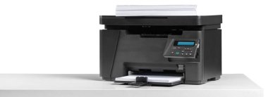 Office masaüstü yazıcı yakın çekim 