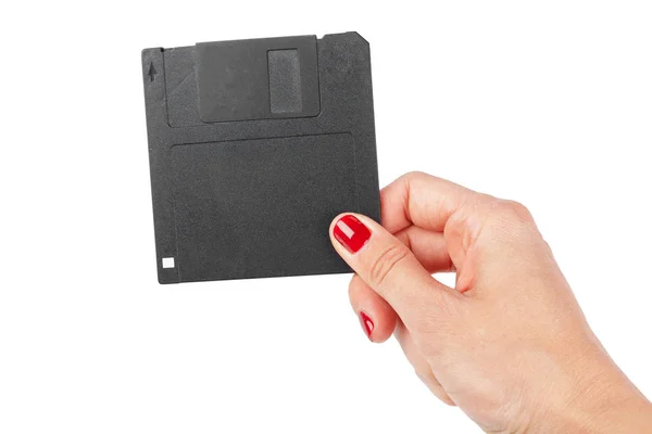 Floppy Disk Isolato Sfondo Primo Piano — Foto Stock