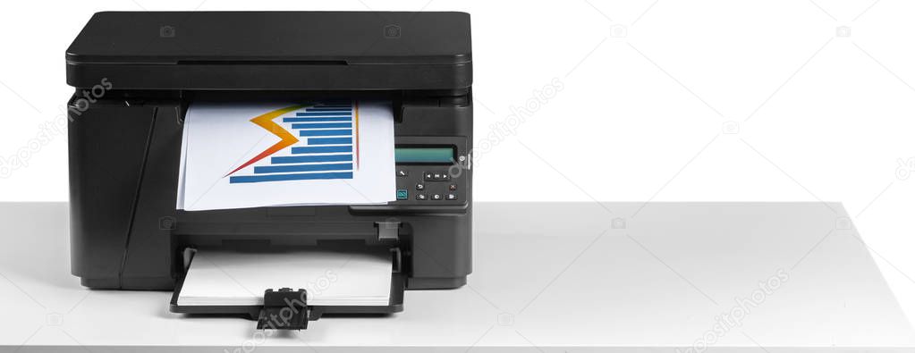 office desktop printer close up 