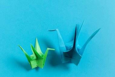 Origami kağıtları yakın çekim