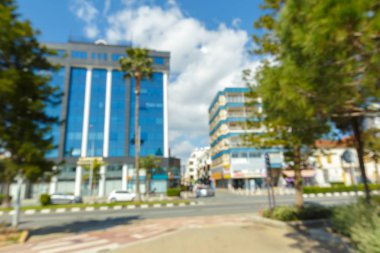 Şehir bokeh arka plan bulanıklık