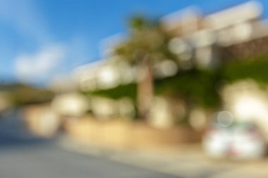 Şehir bokeh arka plan bulanıklık