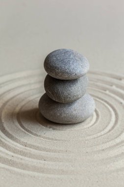 Zen taş bahçe görünümü kapatın